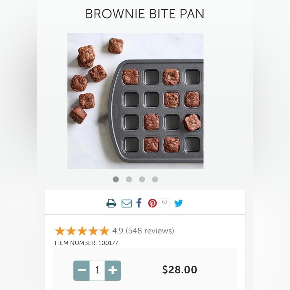 Pampered Chef Brownie Bite Pan, NEW!